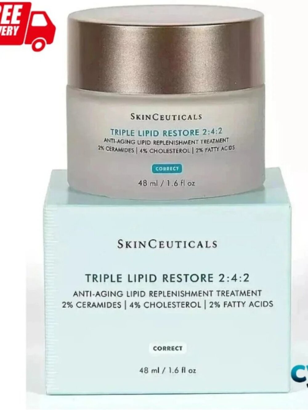 New SkinCeuticals Triple Lipid Restore 1.6 oz Face Cream 2:4:2, 48ml Authentic